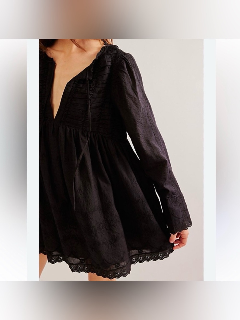 NWT Free People Odelia Black Mini Dress Small